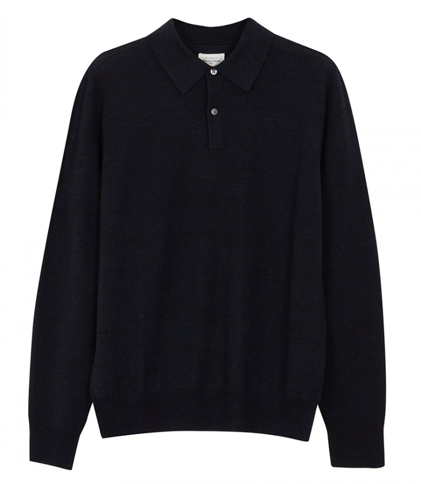 MERINO POLO PULLOVER