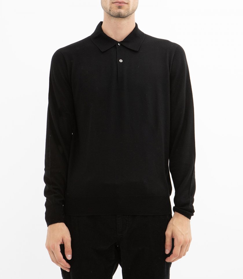 MERINO POLO PULLOVER