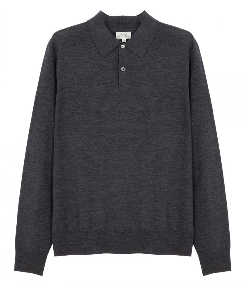 MERINO POLO PULLOVER