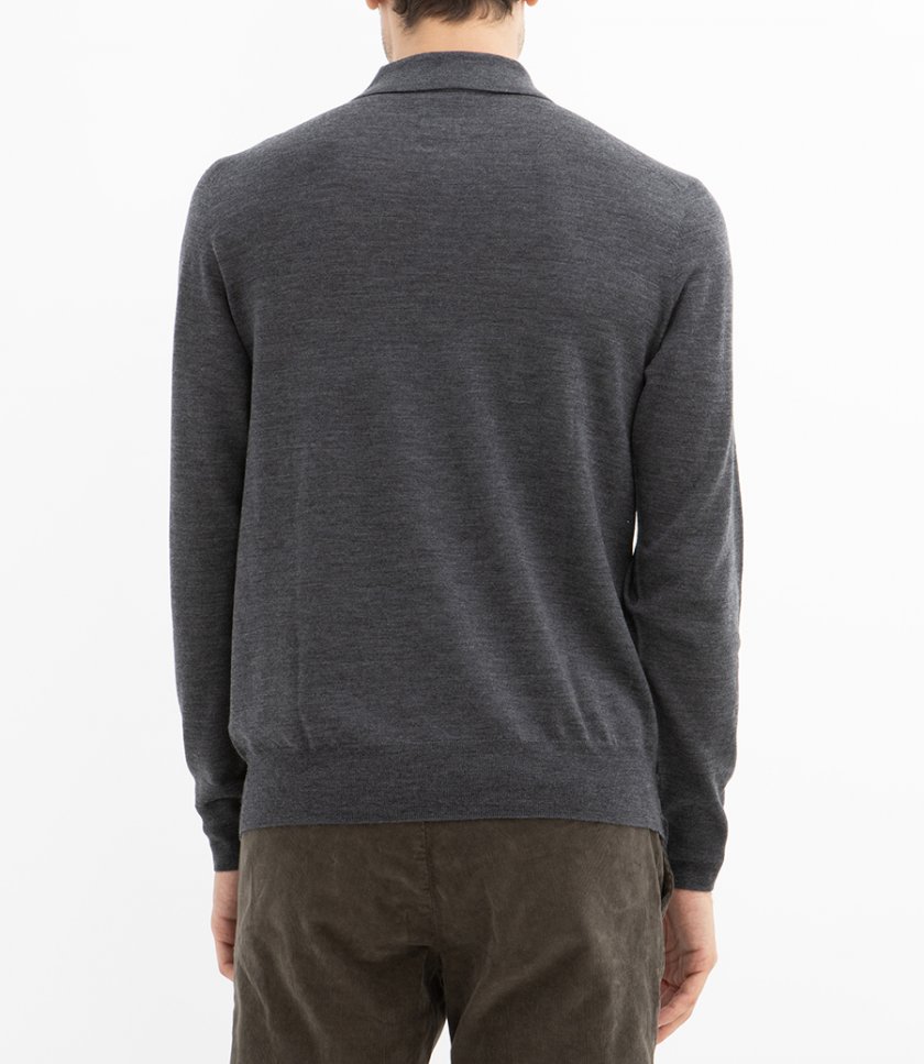 MERINO POLO PULLOVER