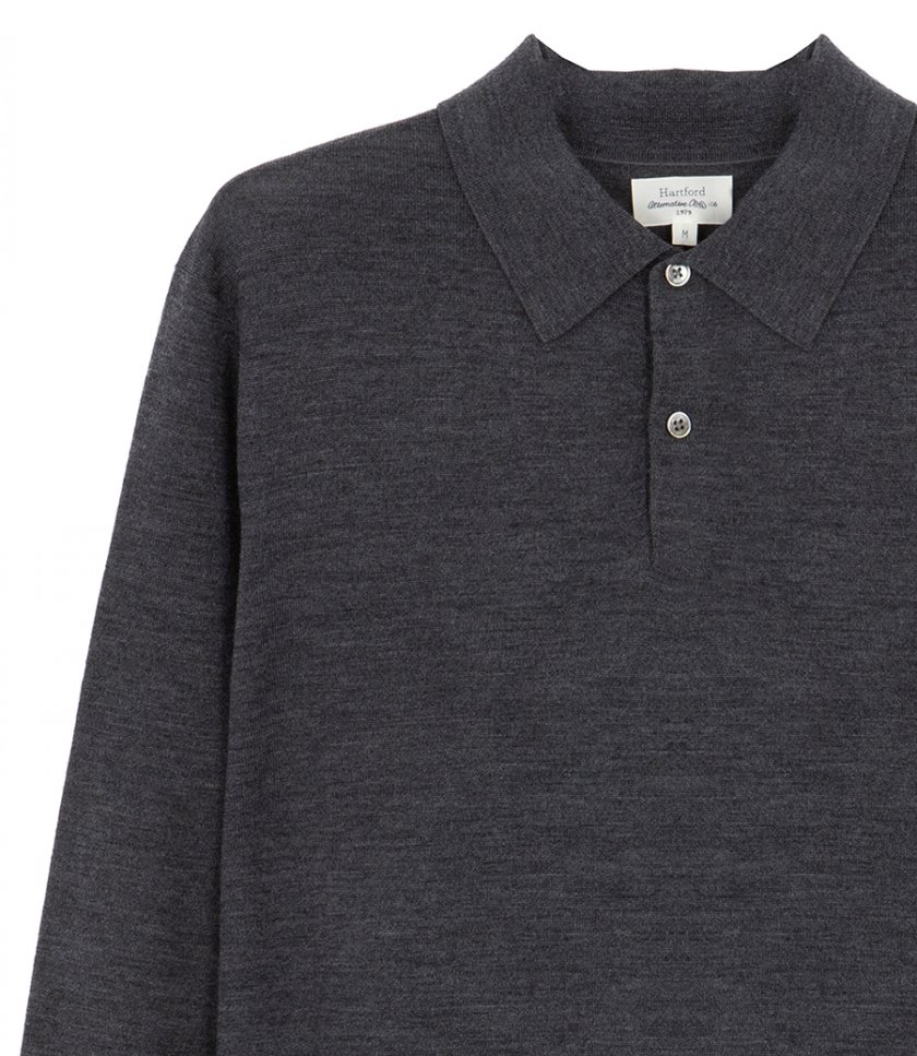 MERINO POLO PULLOVER