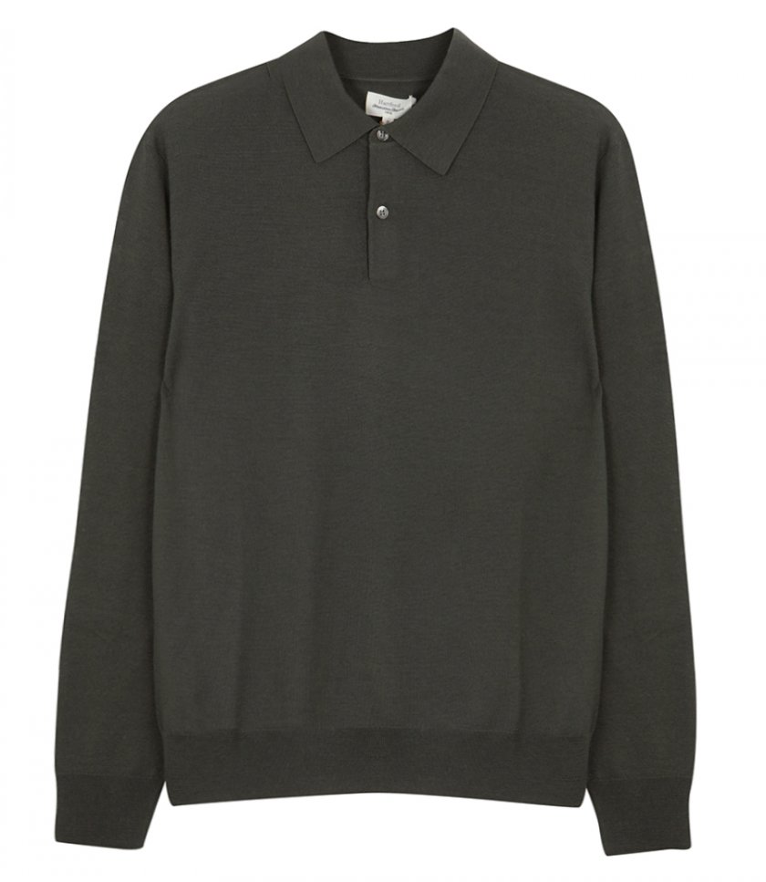 MERINO POLO PULLOVER