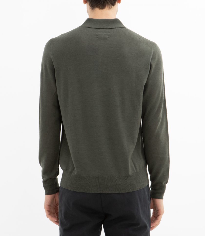 MERINO POLO PULLOVER