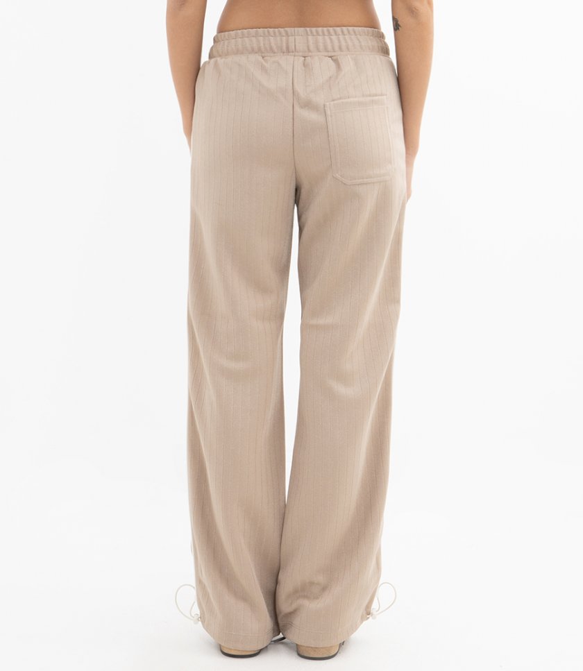 STAR WOMEN’S LIGHT BEIGE JOGGERS WITH WHITE LOGO