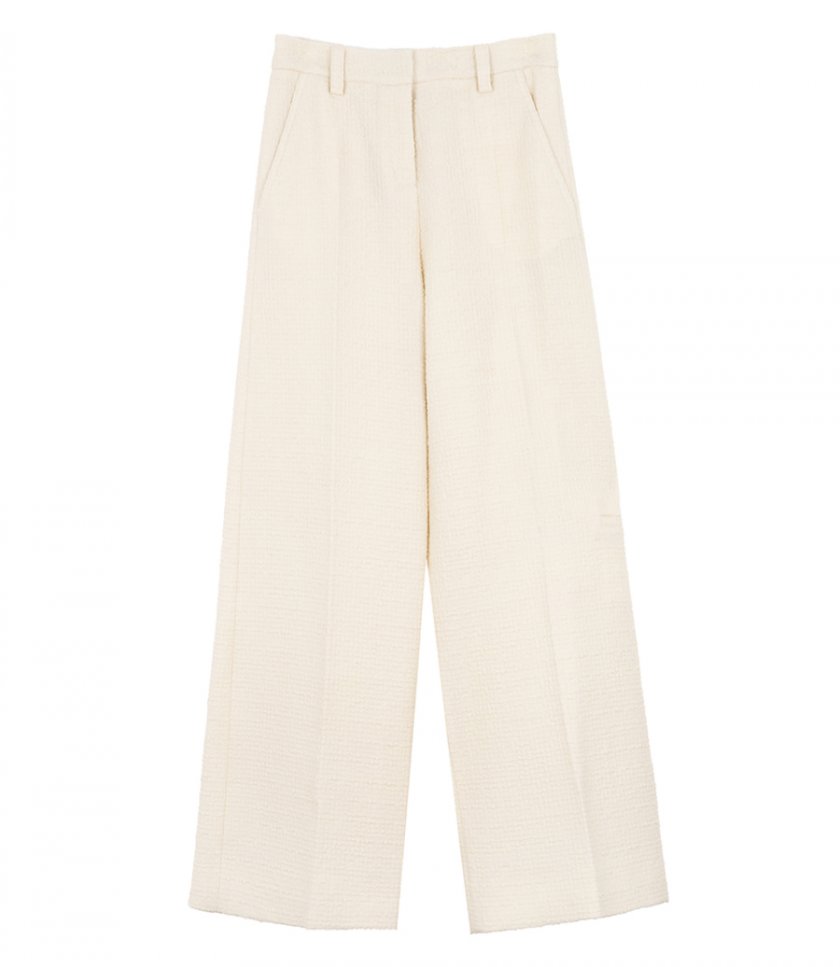 JUST IN - WIDE LEG TAILORED BOUCLE TROUSERS