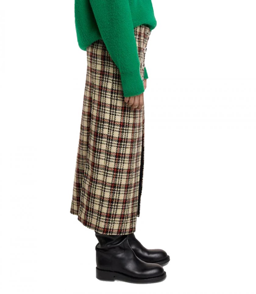 LONG SKIRT IN WOOL TARTAN