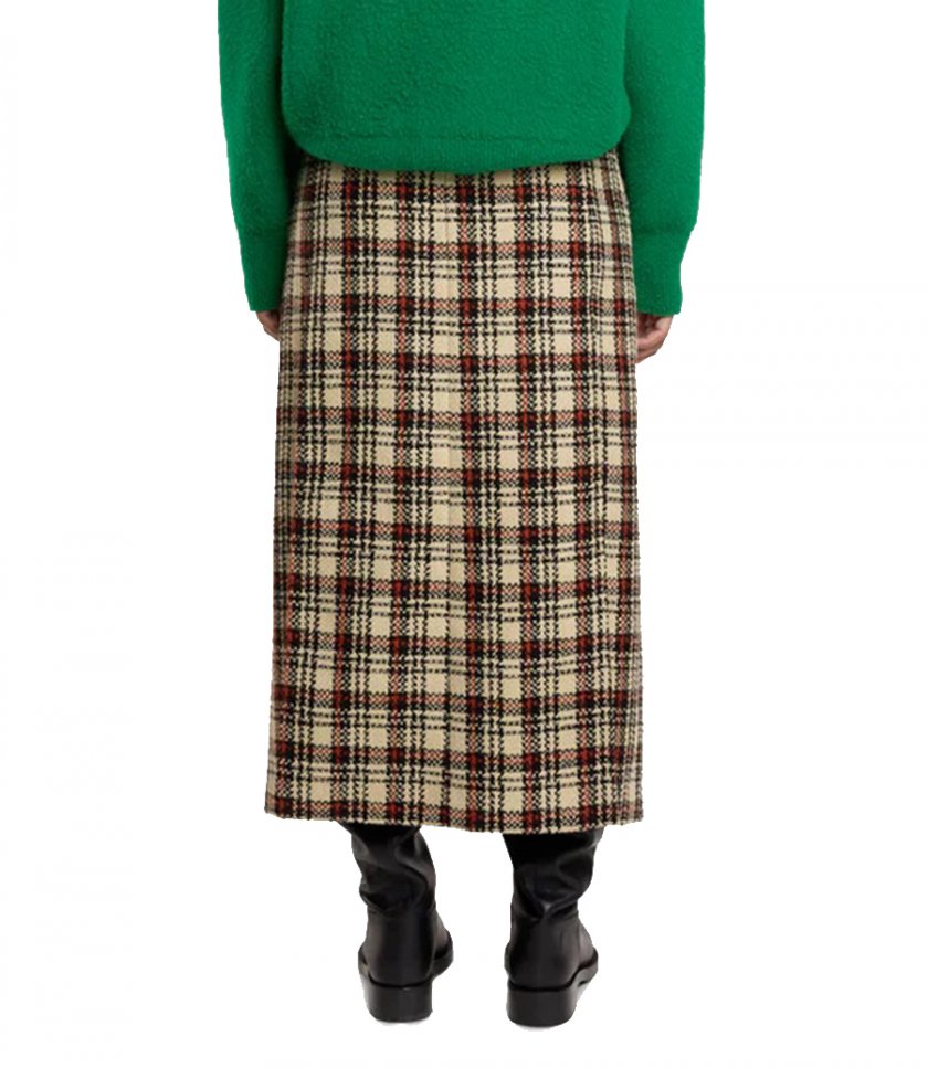 LONG SKIRT IN WOOL TARTAN