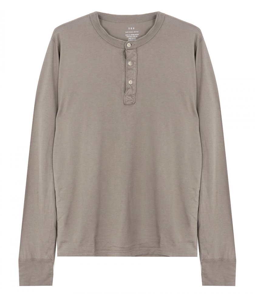 T-SHIRTS - LS SUPIMA JERSEY HENLEY