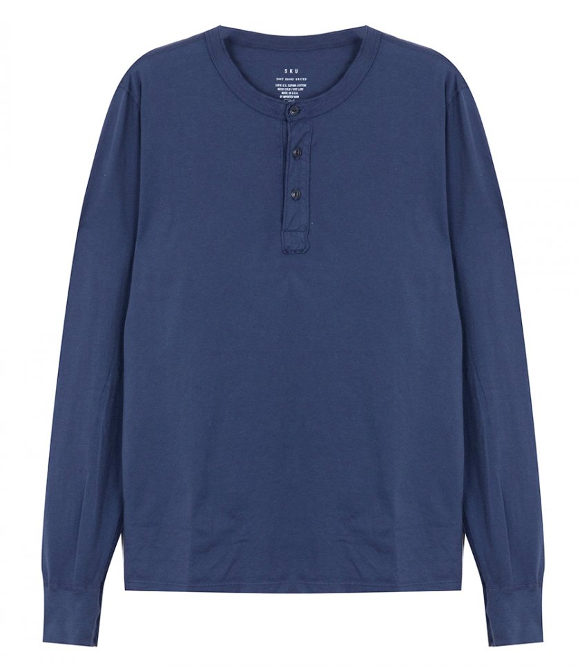 T-SHIRTS - LS SUPIMA JERSEY HENLEY