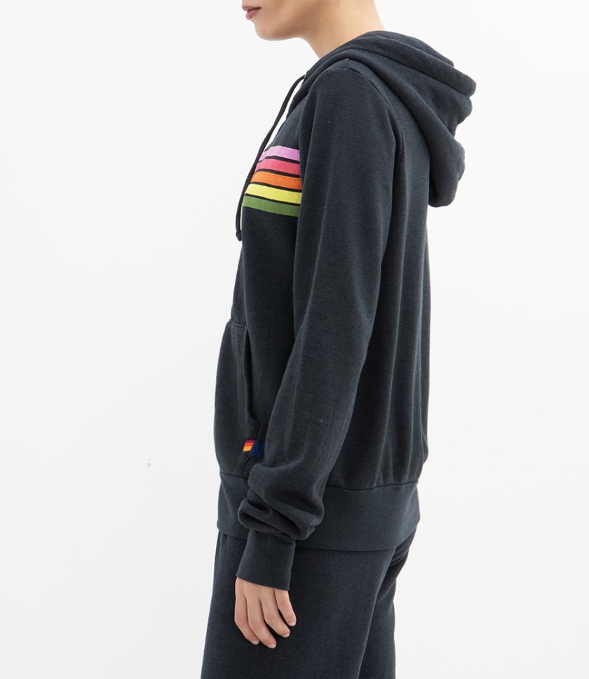 5 STRIPE ZIP HOODIE