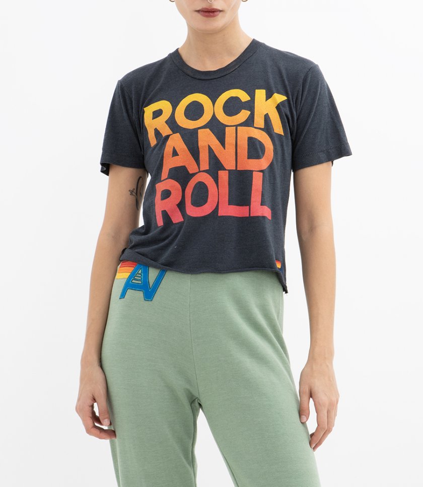 ROCK N ROLL FADE BOYFRIEND TEE