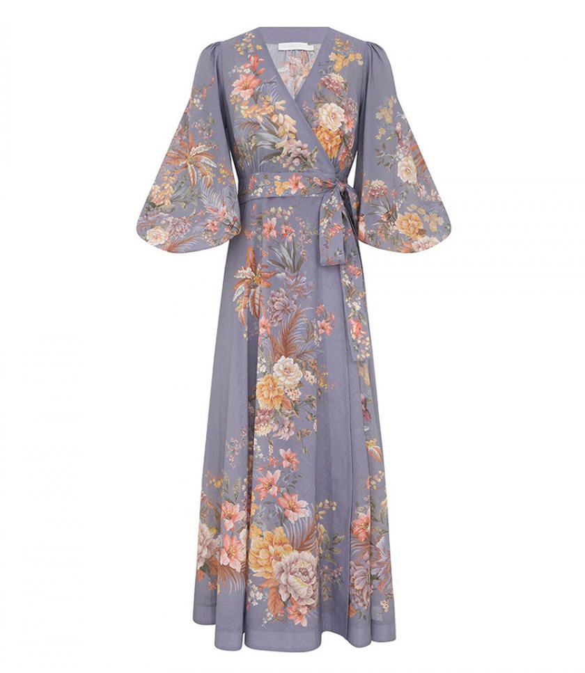 ZIMMERMANN - TALLOW WRAP MIDI DRESS