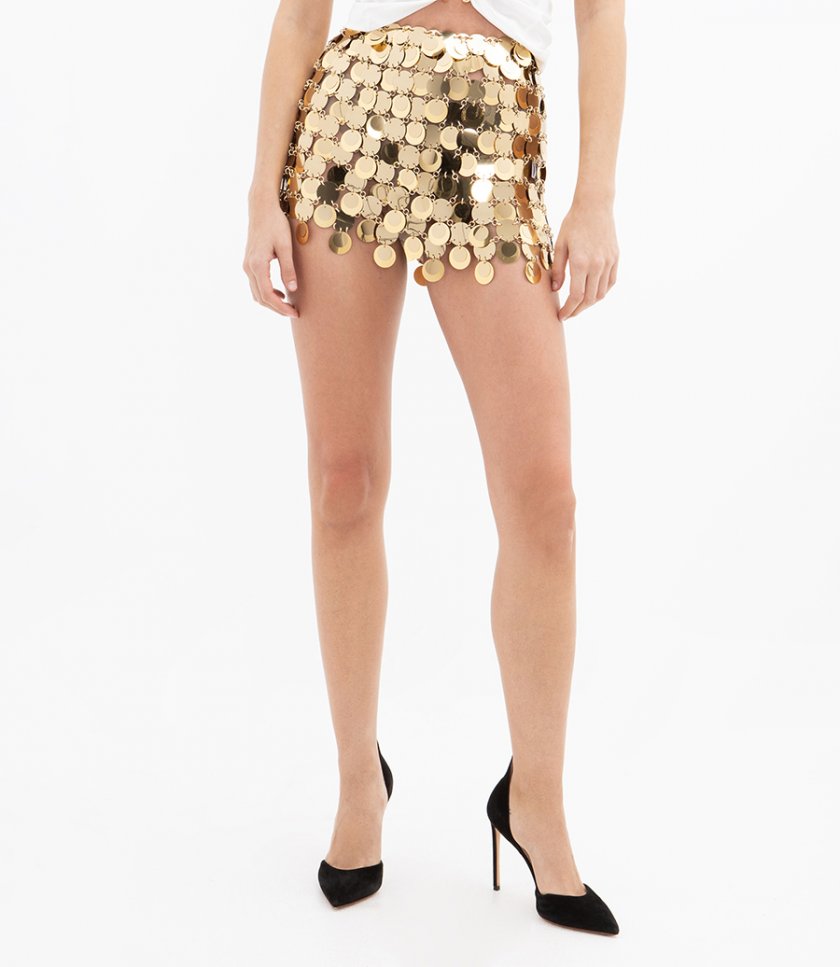 THE GOLD SPARKLE DISCS SKIRT