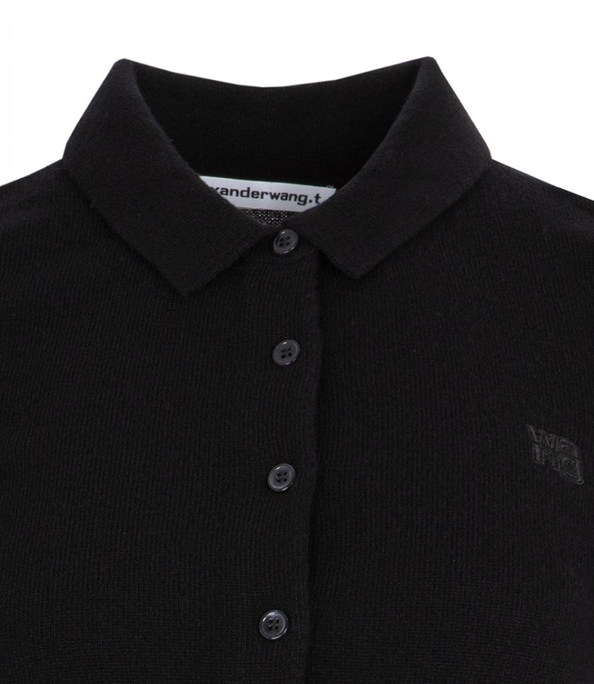 POLO CARDIGAN WITH EMBROIDERED LOGO