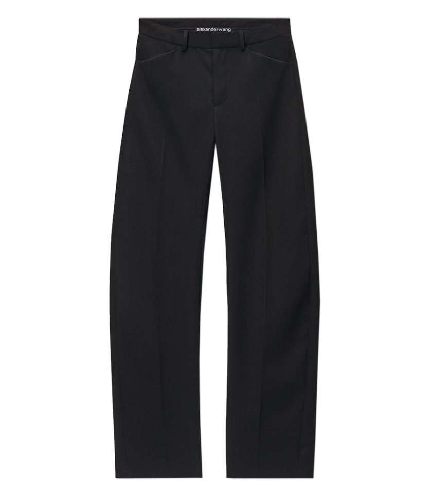 ALEXANDER WANG - MID-RISE BOWED LEG PANT