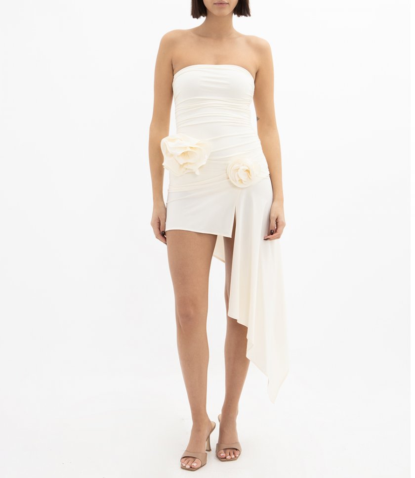 ASYMMETRICAL DRAPED SWIM SKIRT