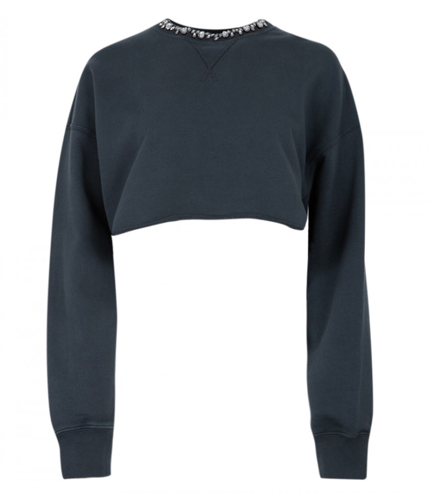 JUST IN - GOLDEN WS CROPPED CREW NECK SWEATSHIRT