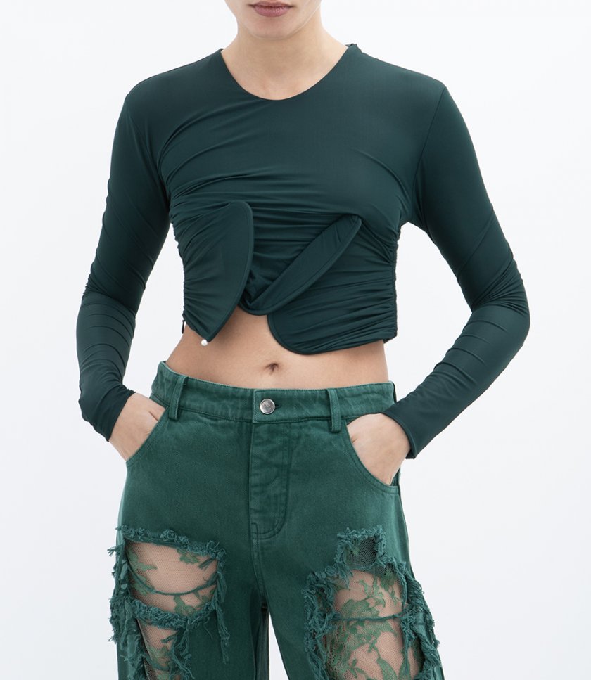 ENCOMPASSED LOOPED CROP TOP