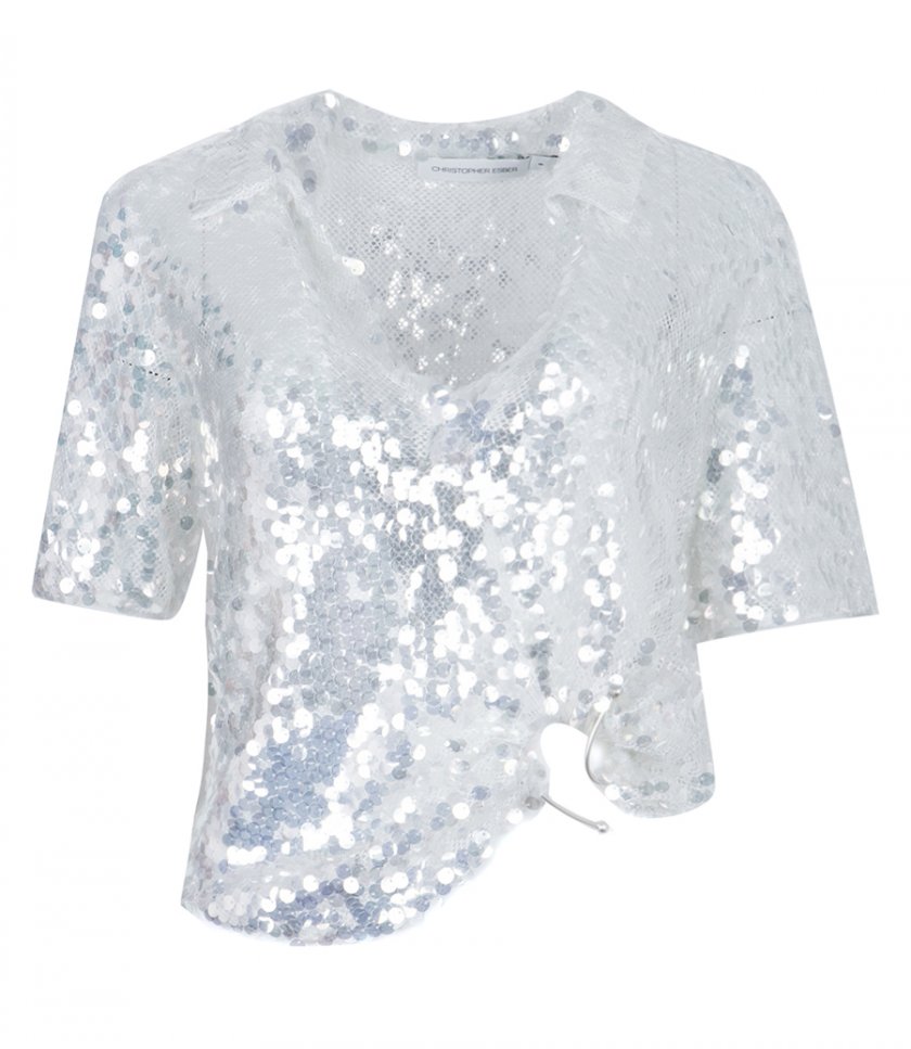 JUST IN - OPALINE SEQUIN POLO