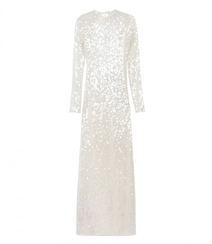 DAVID KOMA - LONG SLEEVED SEQUIN GOWN