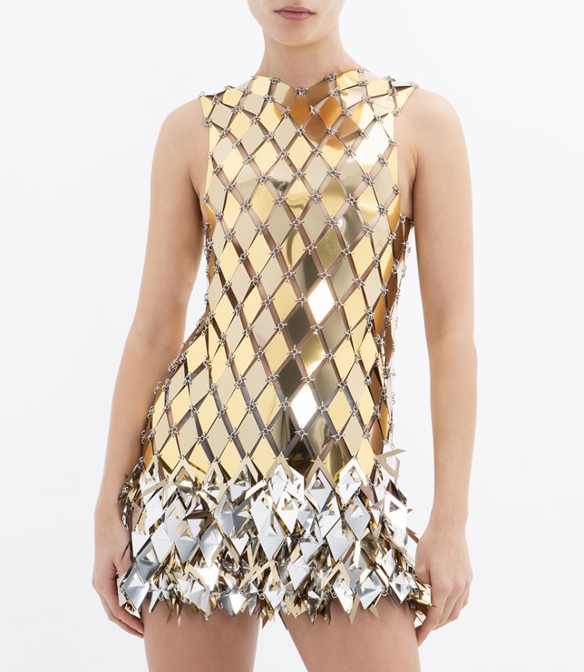 GOLD SHORT DRESS IN ASSEMBLY