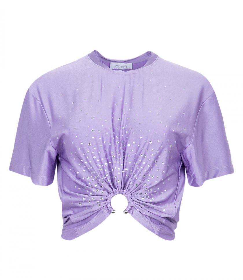 JUST IN - LAVENDER PIERCING TEE-SHIRT IN JERSEY