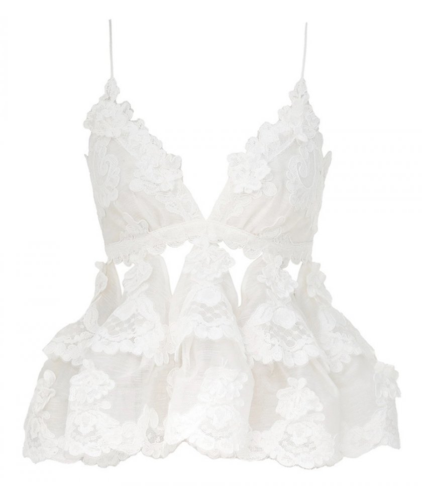 ZIMMERMANN - CRUSH LACE MOTIF TIERED TOP