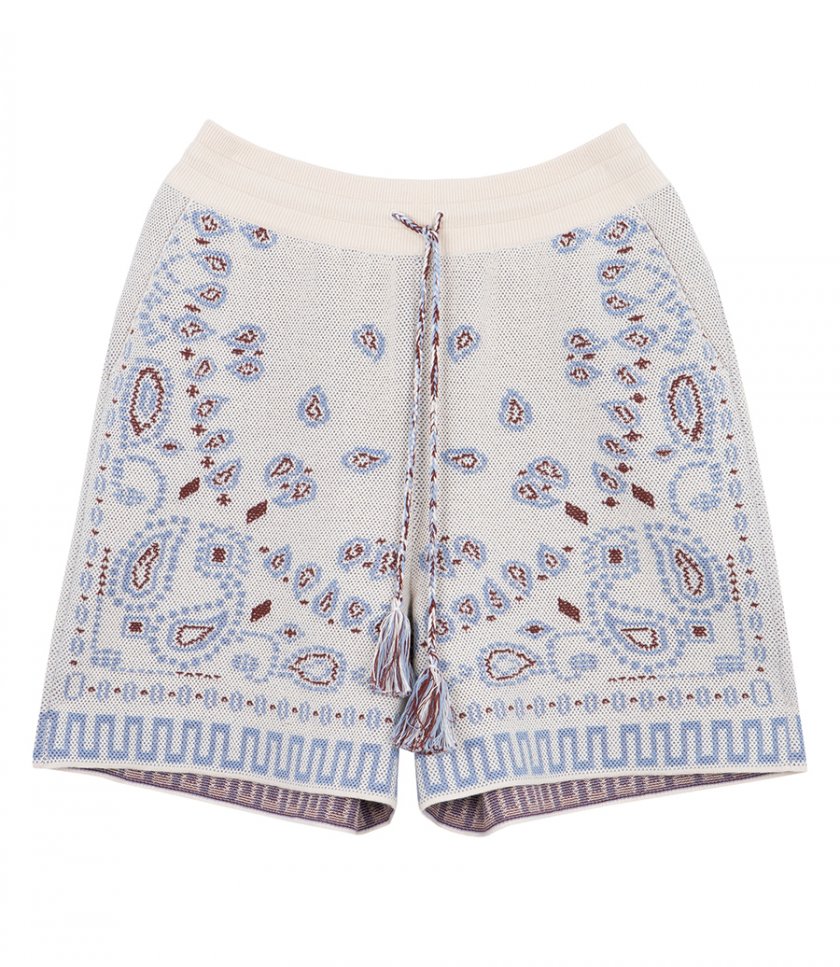 SHORTS - COTTON PIQUET BANDANA BERMUDA