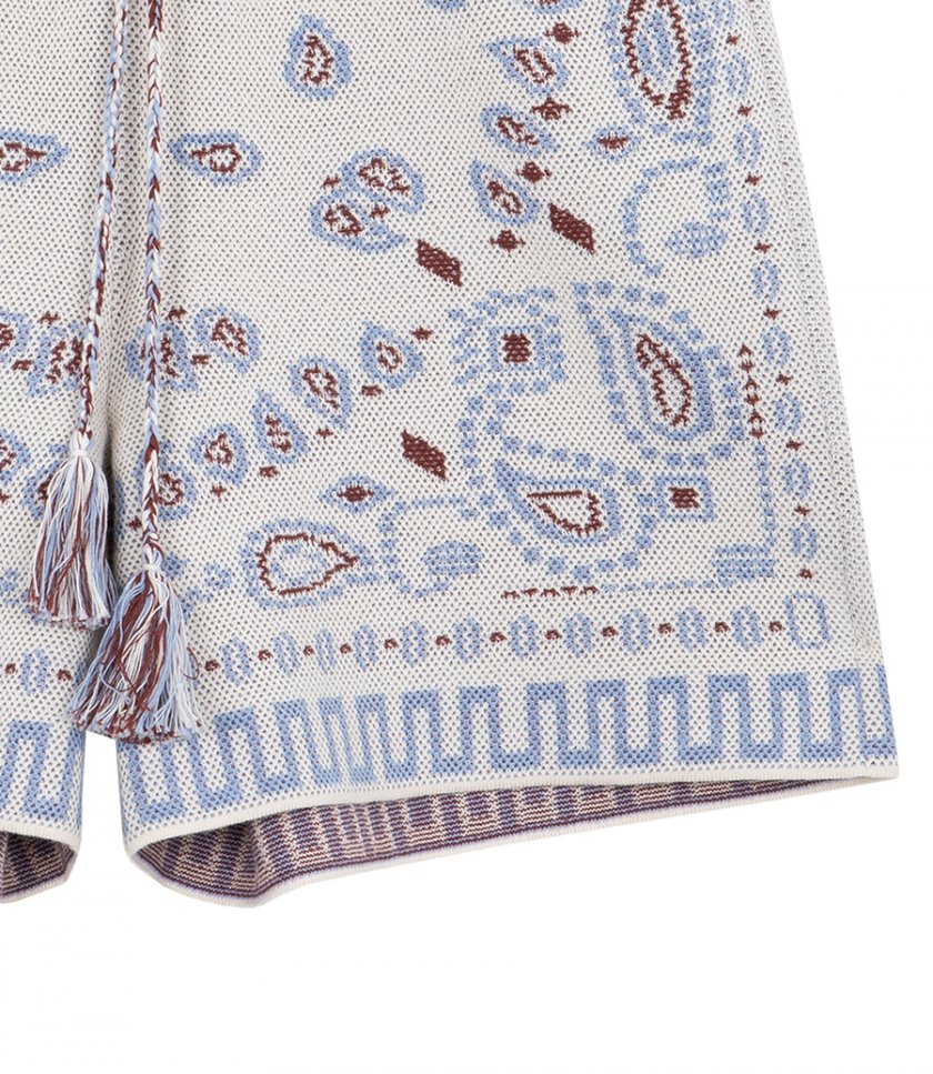 COTTON PIQUET BANDANA BERMUDA