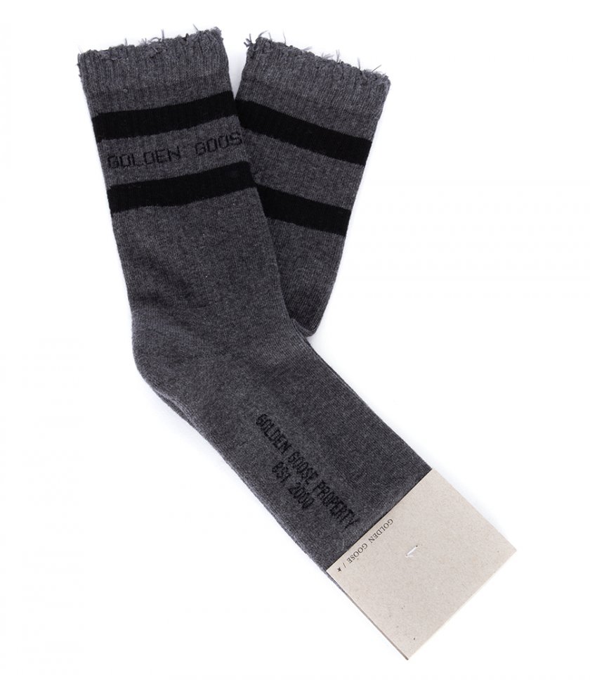 ACCESSORIES - SOCKS WITH DISTRESSED DETAILS