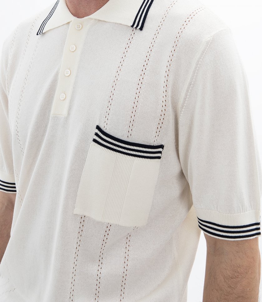 SHORT SLEEVE KNITTE POLO SHIRT