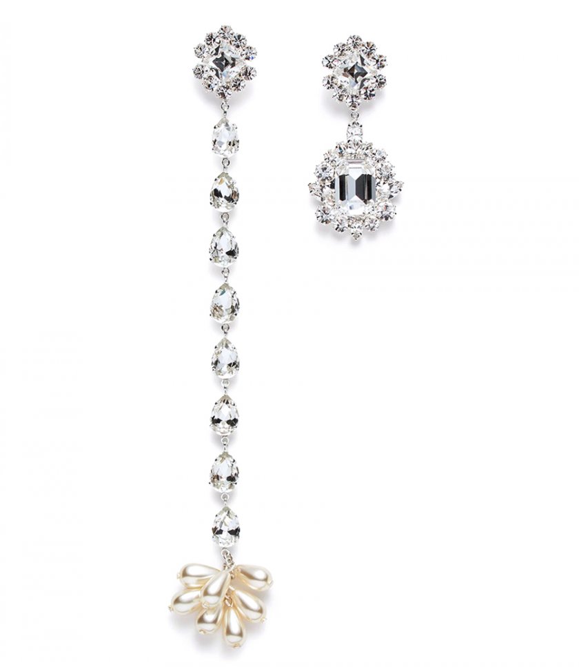 MAGDA BUTRYM - MISMATCHED CRYSTAL EARRINGS IN SILVER