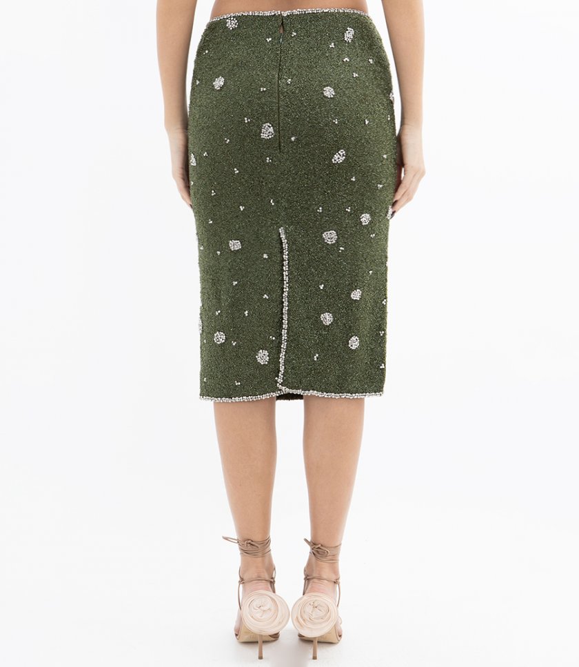 CRYSTAL MIDI SKIRT