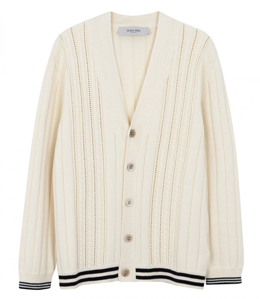 CLOTHES - BRAIDED KNIT CARDIGAN