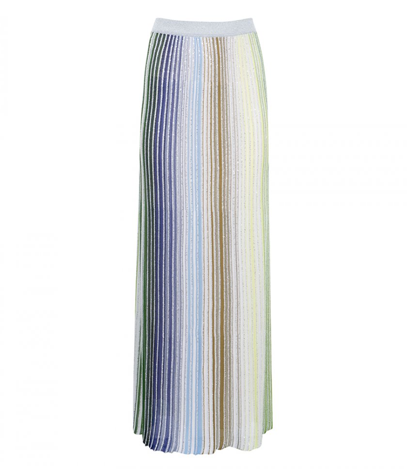 MISSONI - STRIPED PARTIAL LONG SKIRT WITH SEQUINS