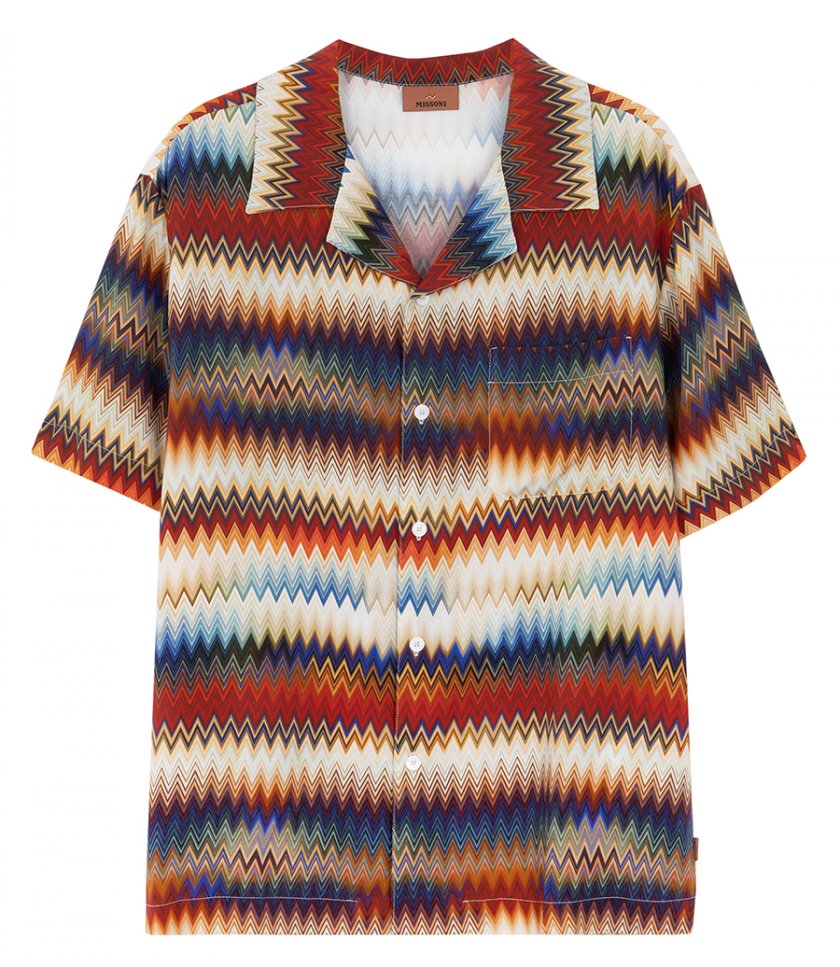 MISSONI - SHORT SLEEVE SHIRT-VISCOSE WITH MICRO