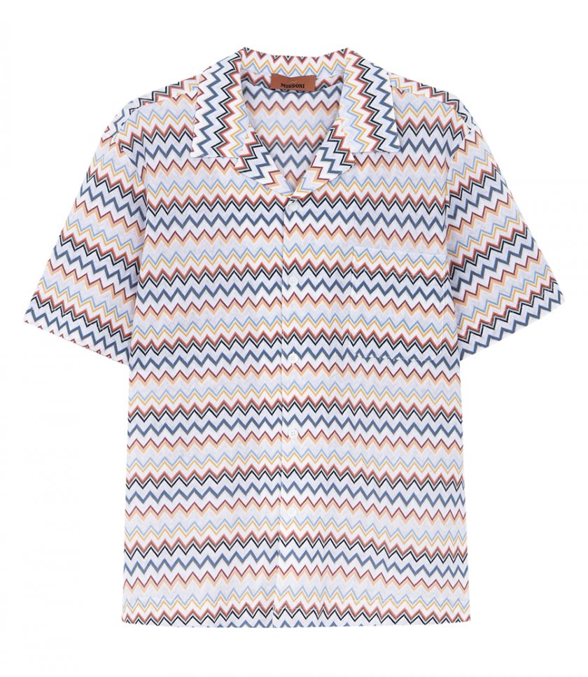 MISSONI - MULTICOLOR ZIG ZAG SHORT SLEEVE SHIRT