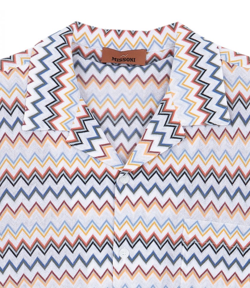 MULTICOLOR ZIG ZAG SHORT SLEEVE SHIRT