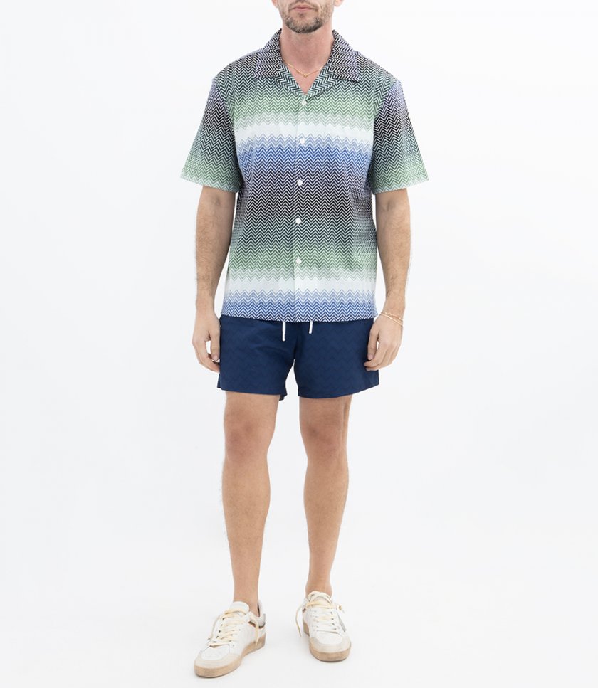 SHORT SLEEVE SHIRT-DEGRADE ZIG ZAG