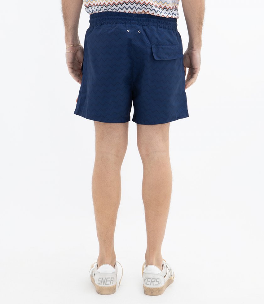 TONAL ZIG ZAG SWIM TRUNKS