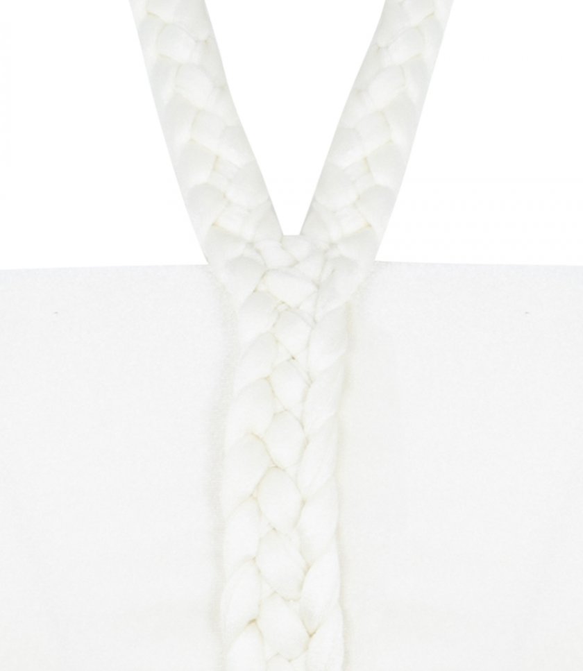 JERSEY SANDS HALTERNECK BRAIDED TOP