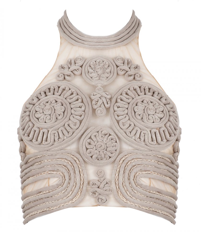 JUST IN - DUNE JERSEY EMBROIDERED TOP