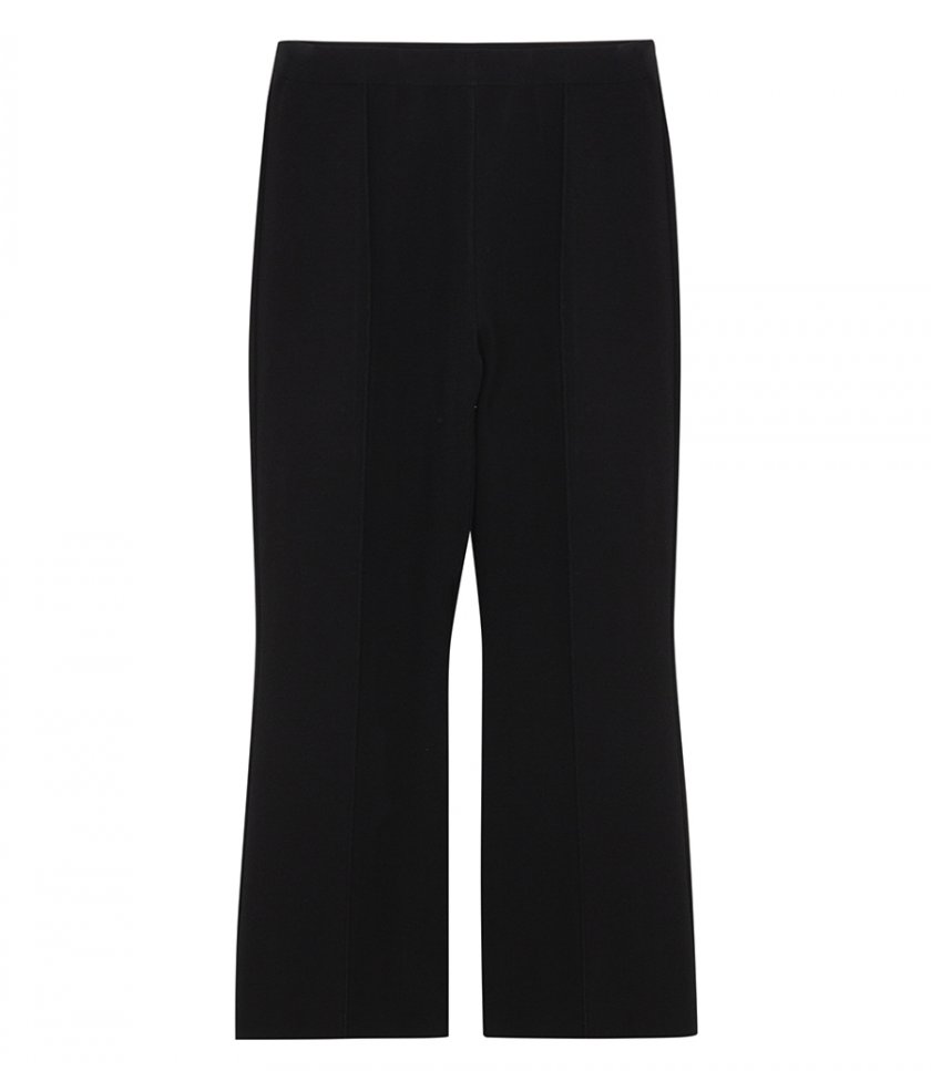 JUST IN - CROPPED FLARE PANT IN CREPE KNIT