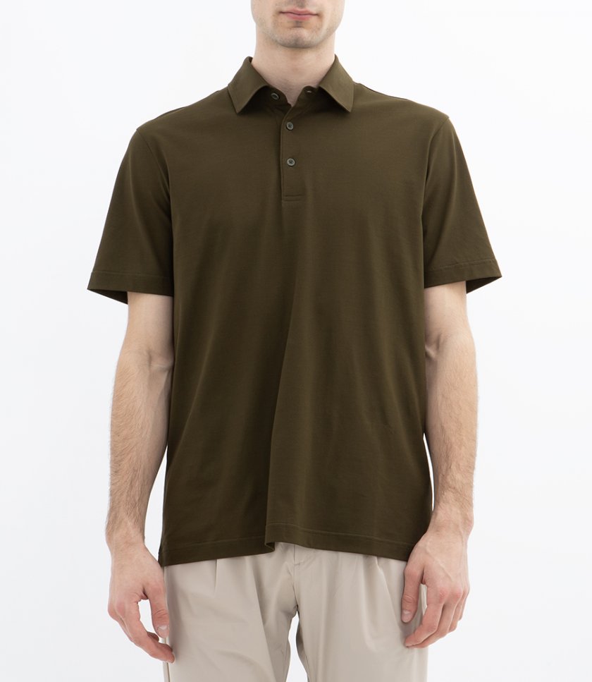 JERSEY CREPE POLO SHIRT