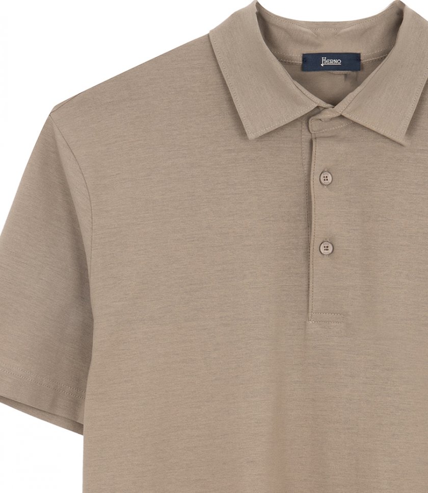 JERSEY CREPE POLO SHIRT