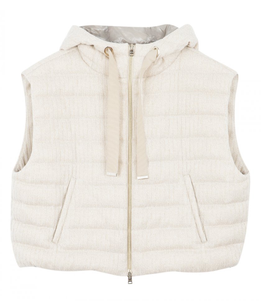 VEST JACKETS - VEST IN SHINY RIBBED KNIT