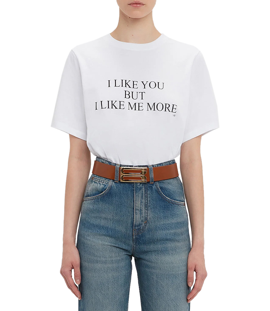 SLOGAN TEE I LIKE YOU BUT I LIKE ME MORE