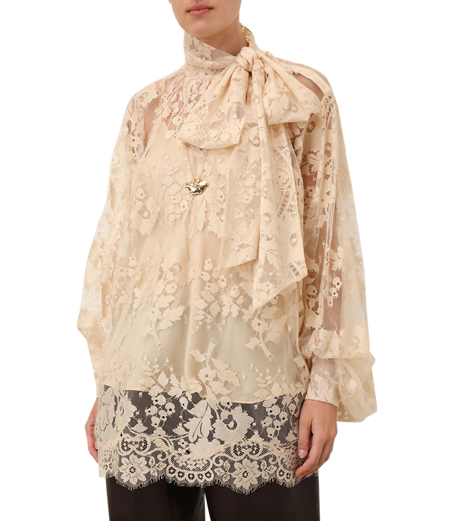 ILLUSTRATION LACE BLOUSE