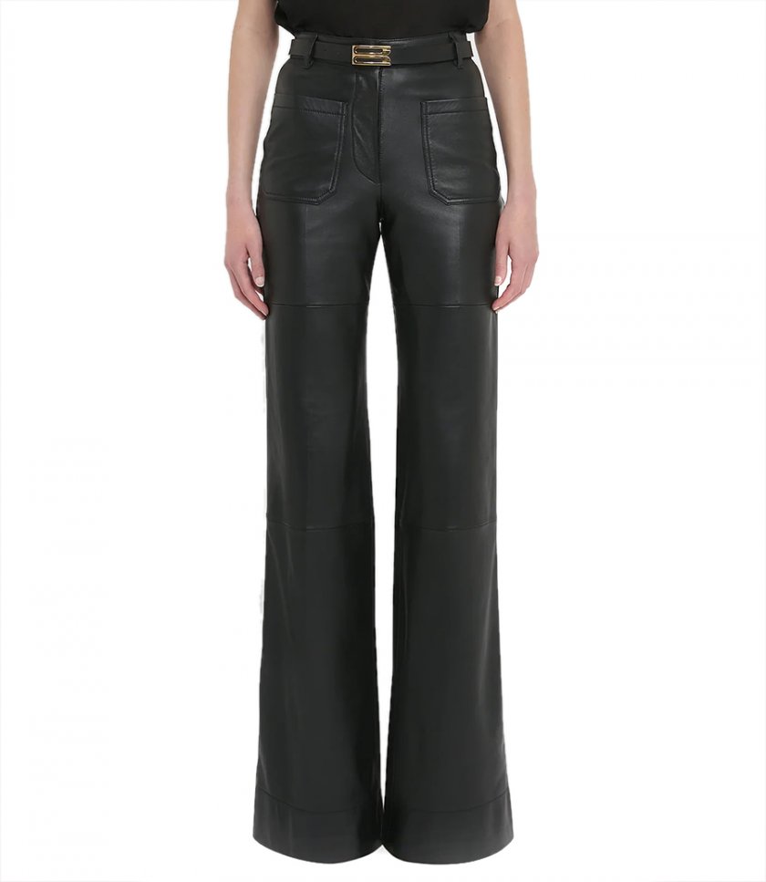 ALINA HIGH WAISTED LEATHER TROUSER