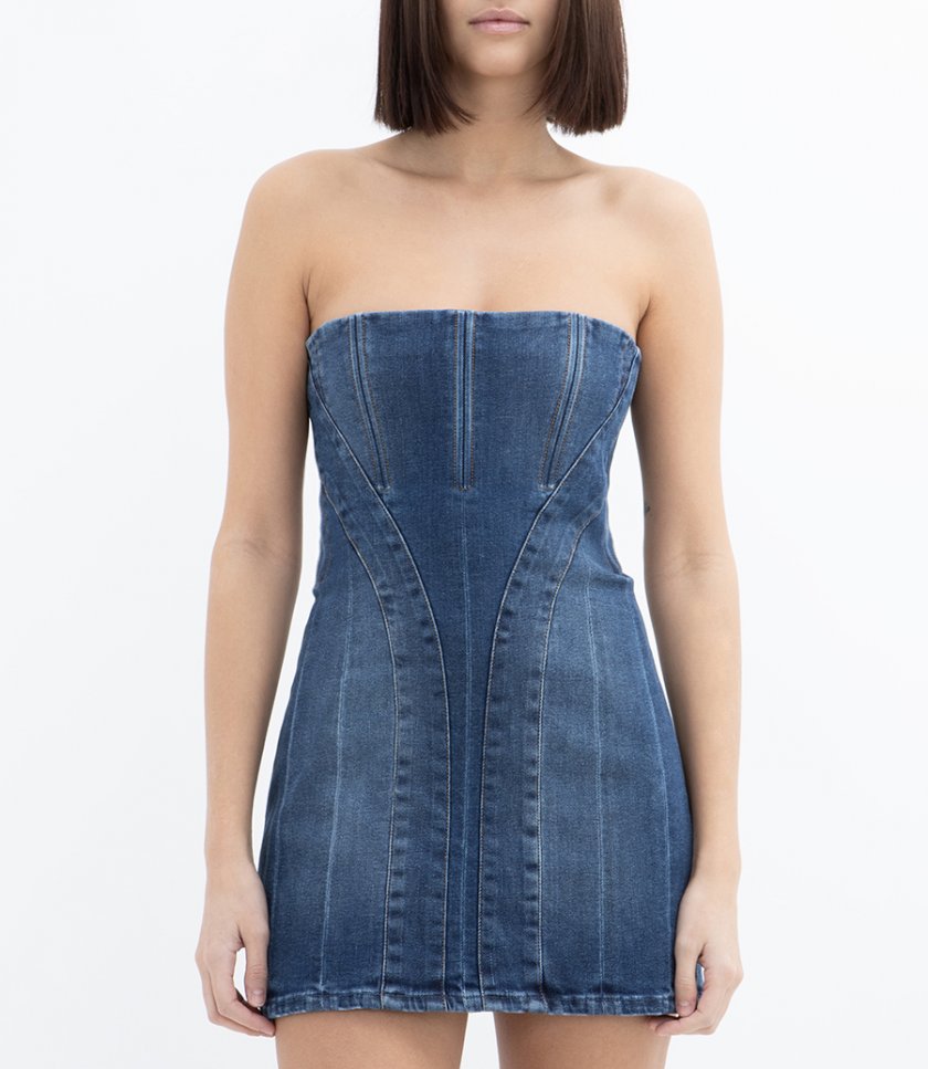 BUSTIER MINI DENIM